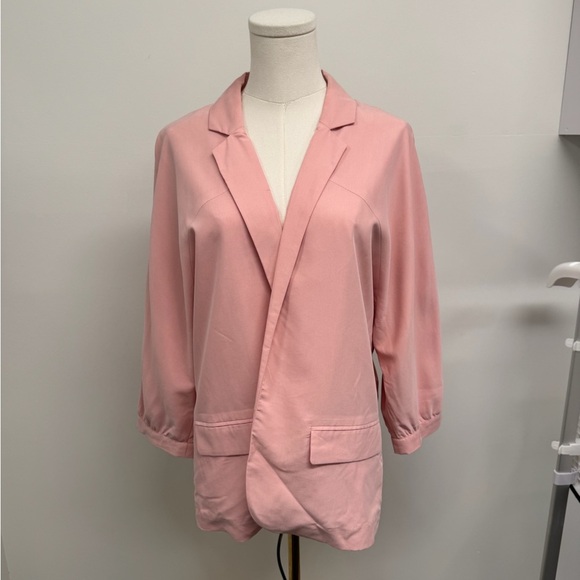 Chico’s Blush Pink Stretch Blazer Jacket – Size 2 (L/12) – Feminine & Polished - Picture 2 of 10